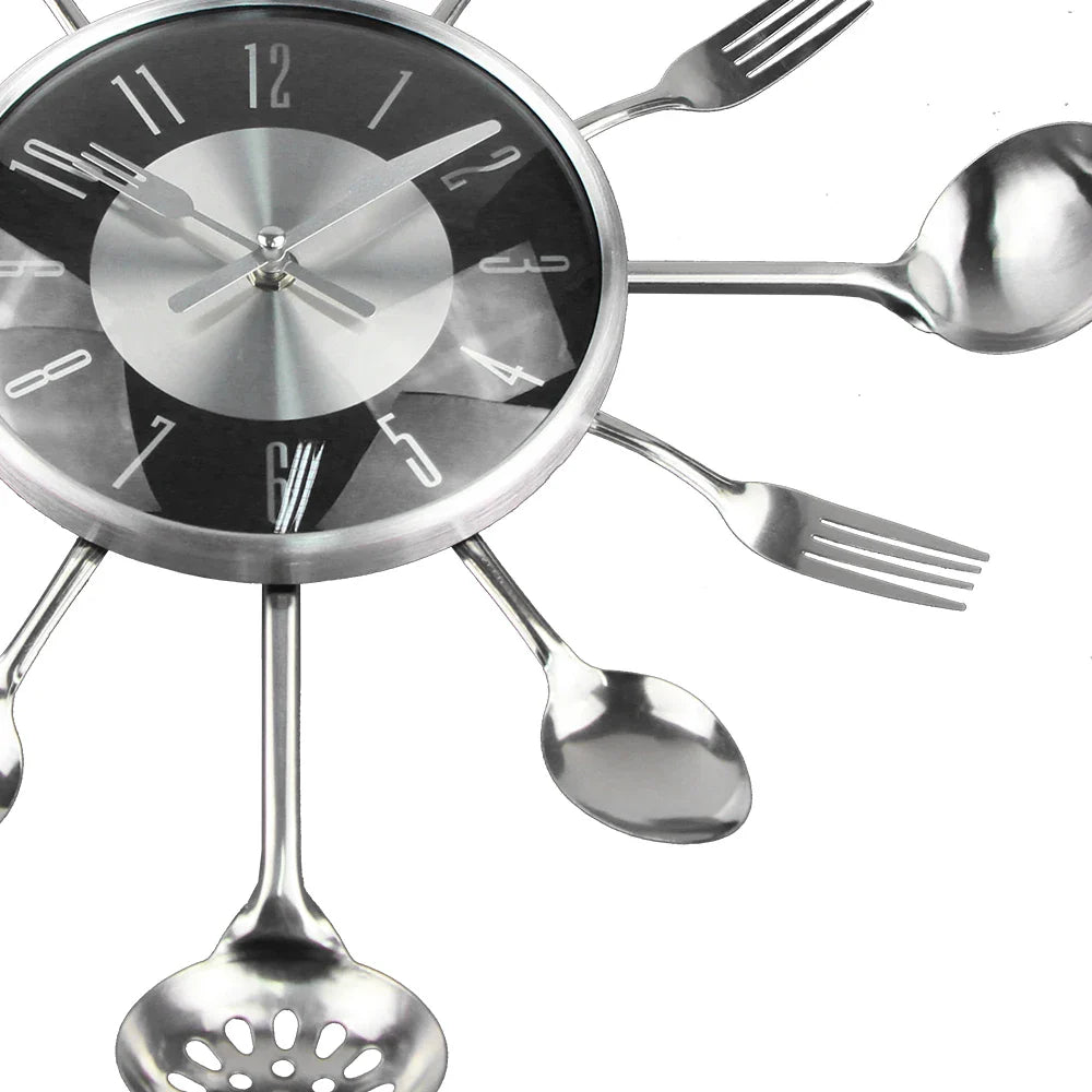 Horloge Murale Cuisine – Original en Ustensiles