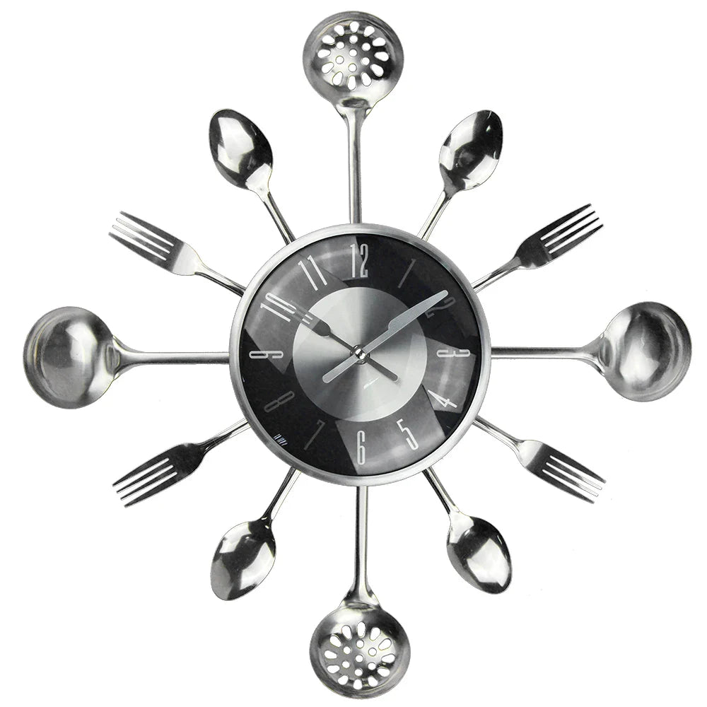 Horloge Murale Cuisine – Original en Ustensiles