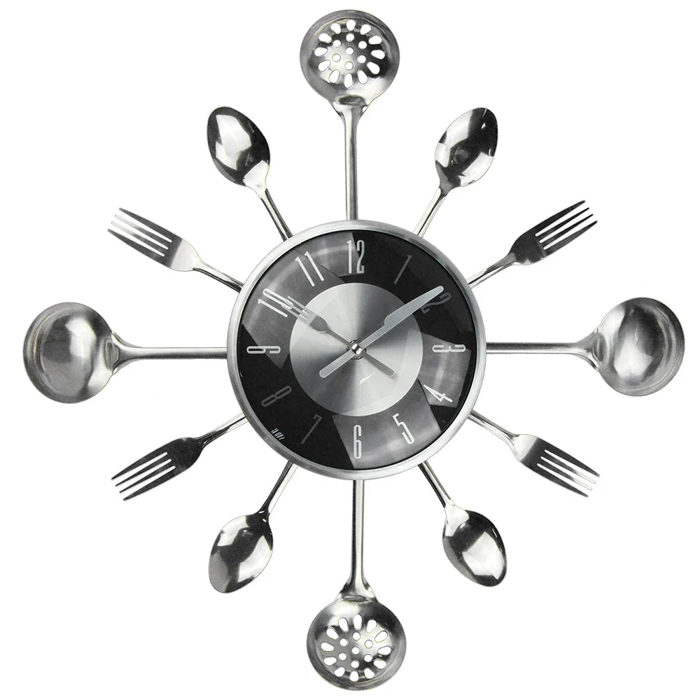 Horloge Murale Cuisine – Original en Ustensiles