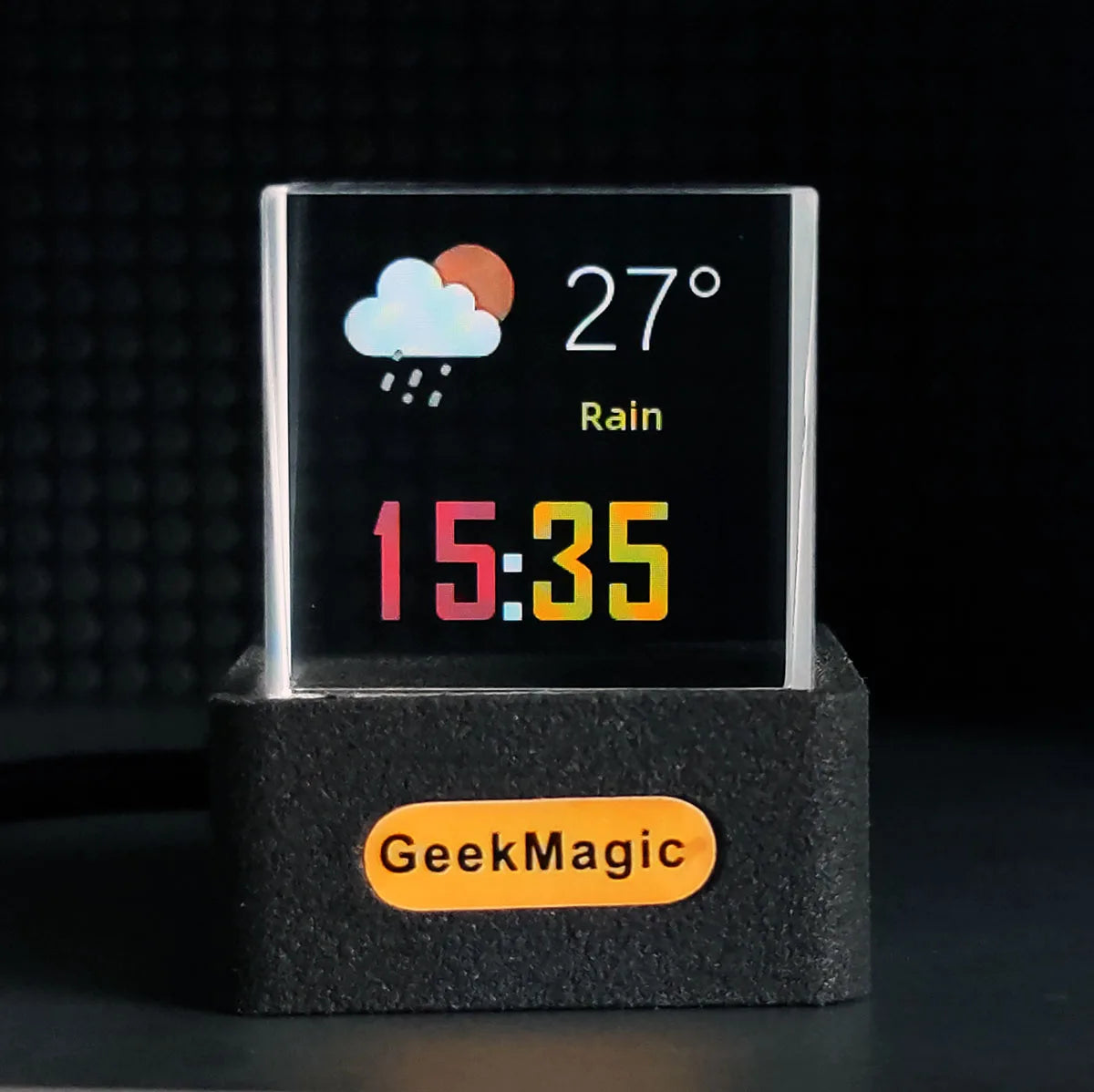 Horloge GeekMagic Cube de cristal