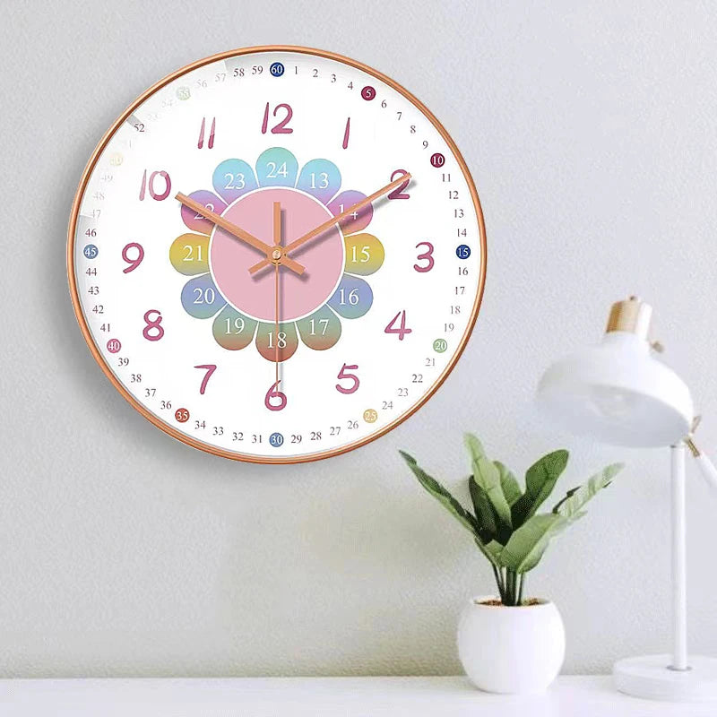 Horloge Murale Fleur Colorée