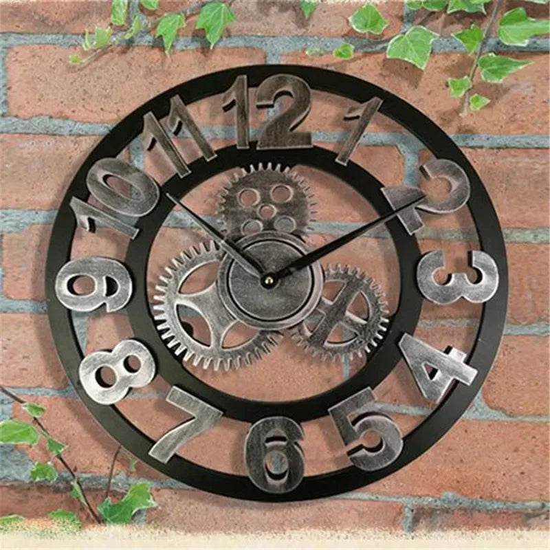 Horloge murale industriel rétro