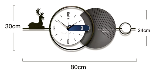 Horloge murale Design 3D nordique