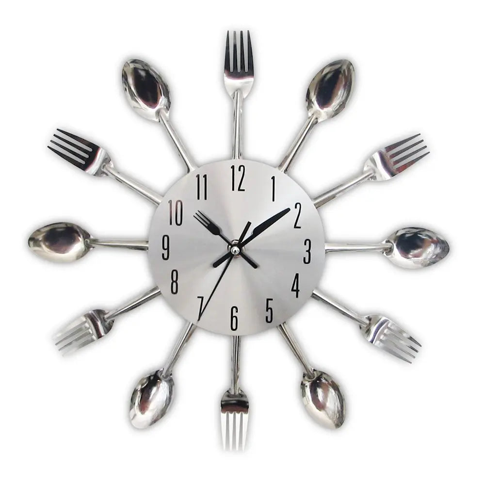 Horloge Murale Couverts de Cuisine