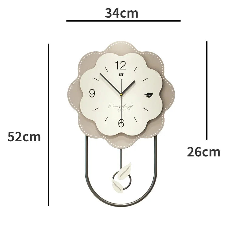 Horloge murale en forme de fleur