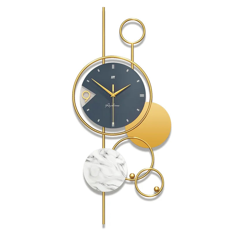 Horloge Murale Luxe – Alliance Moderne et Élégance Dorée