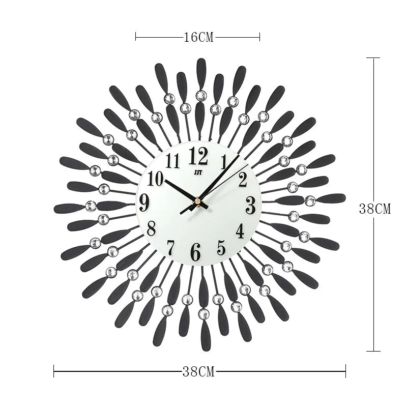 Grande Horloge Design Murale Nordic Crystal