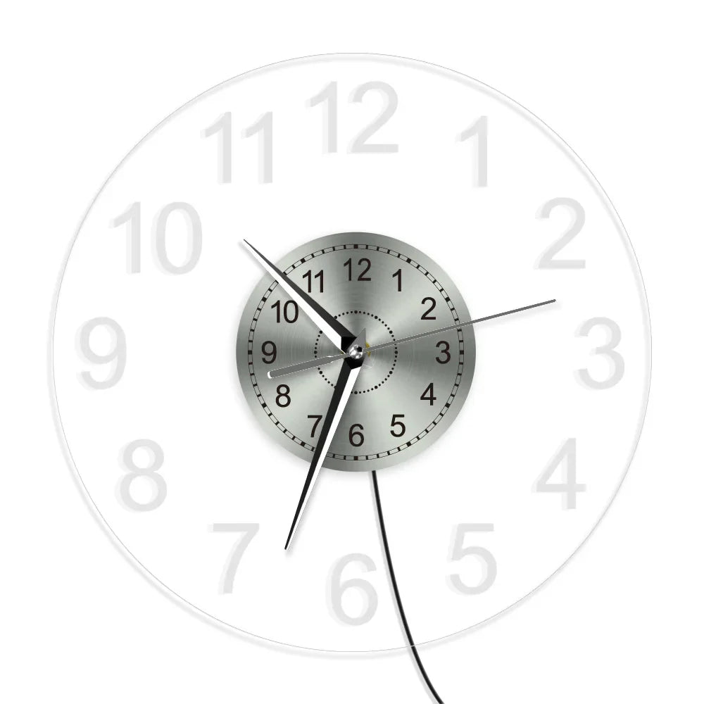"Horloge Murale Transparente – Moderne et Aérien