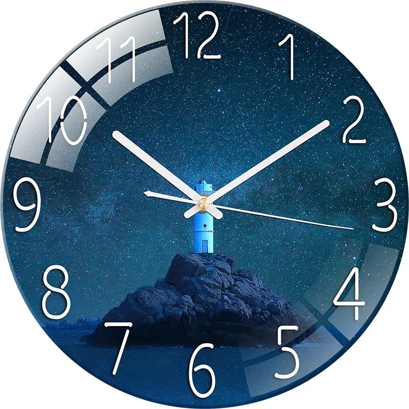 Horloge Murale Paysage Nocturne