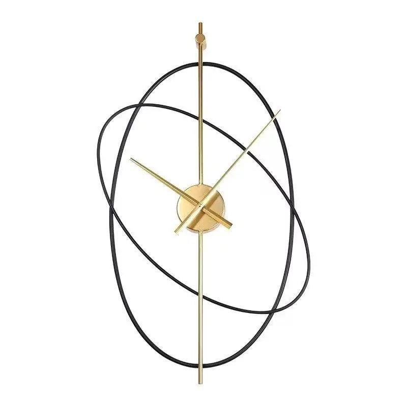 Grande Horloge Murale Design couleur Or Luxe