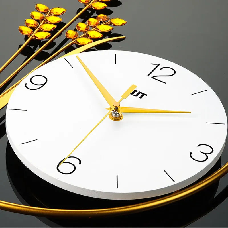 Horloge Murale Blé Doré