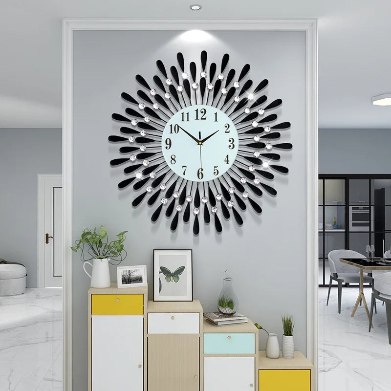 Grande Horloge Design Murale Nordic Crystal