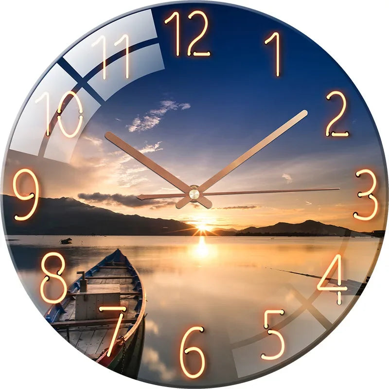 Horloge Murale Paysage Nocturne