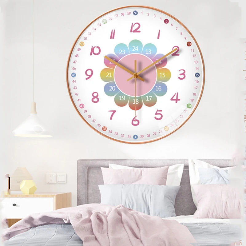 Horloge Murale Fleur Colorée