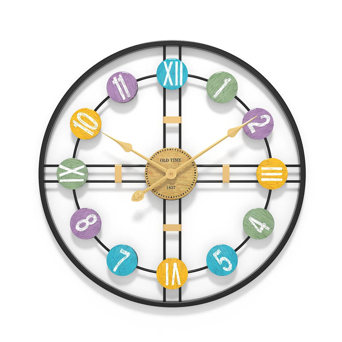 Horloge Murale Vintage – Charme Coloré et Rétro