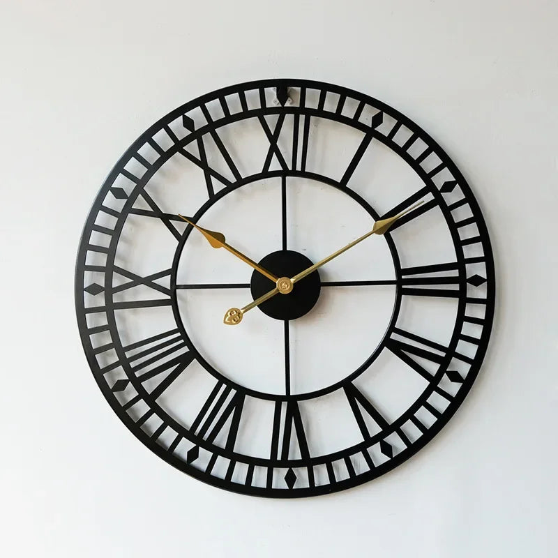 Horloge Murale Industrielle Vintage – Éclat Européen