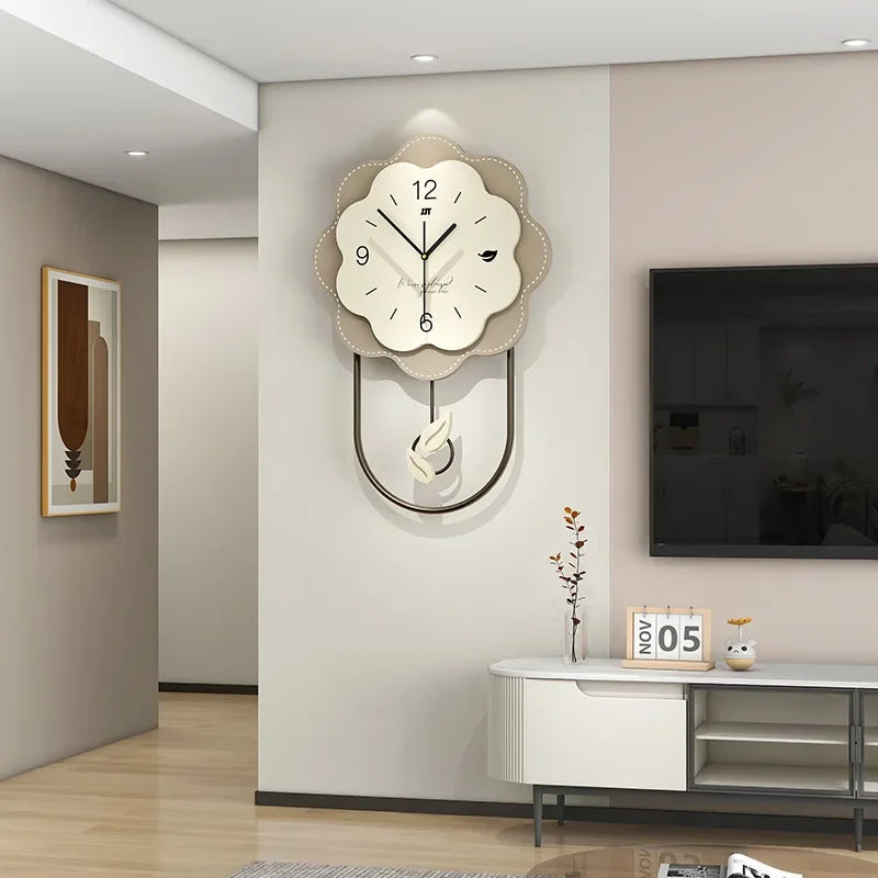 Horloge murale en forme de fleur
