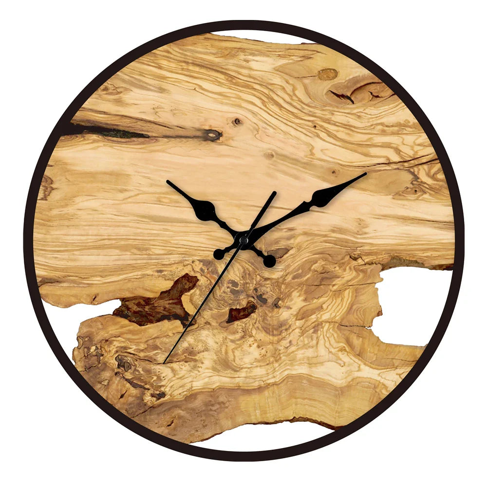 Horloge Murale Bois Massif – Élégance Rustique et Naturelle