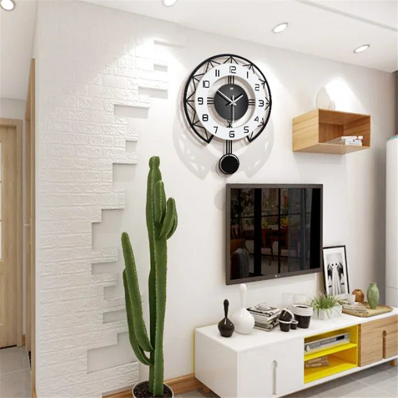 Horloge Murale Géométrique - Graphique et Contemporain
