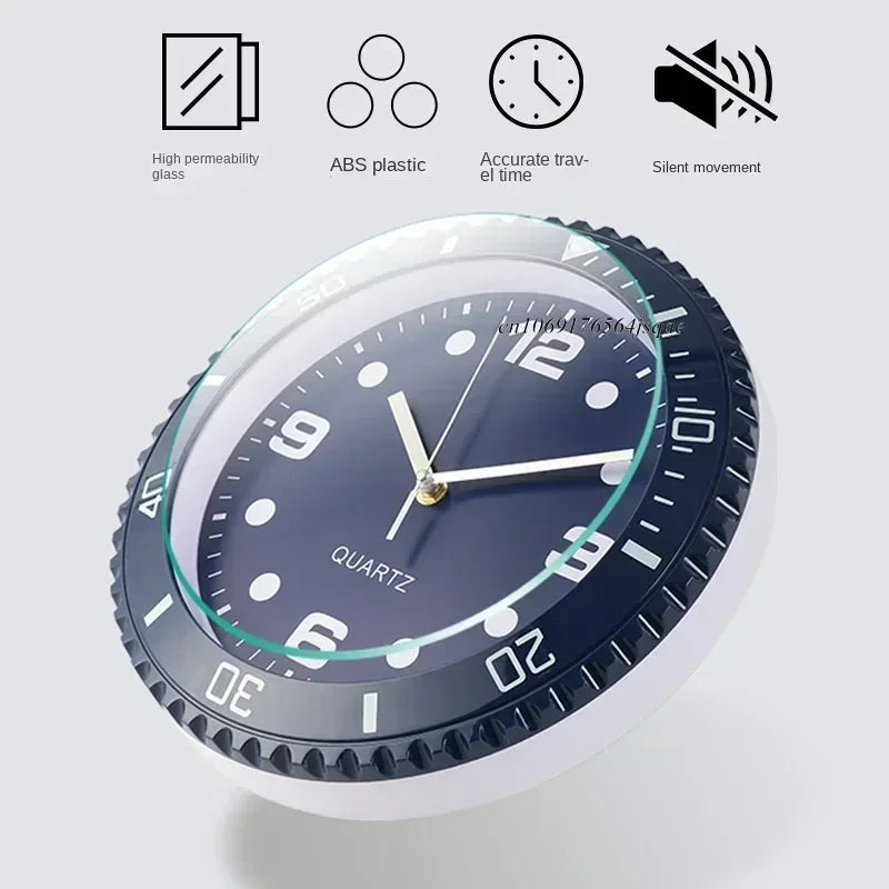 Horloge murale de luxe à quartz silencieuse