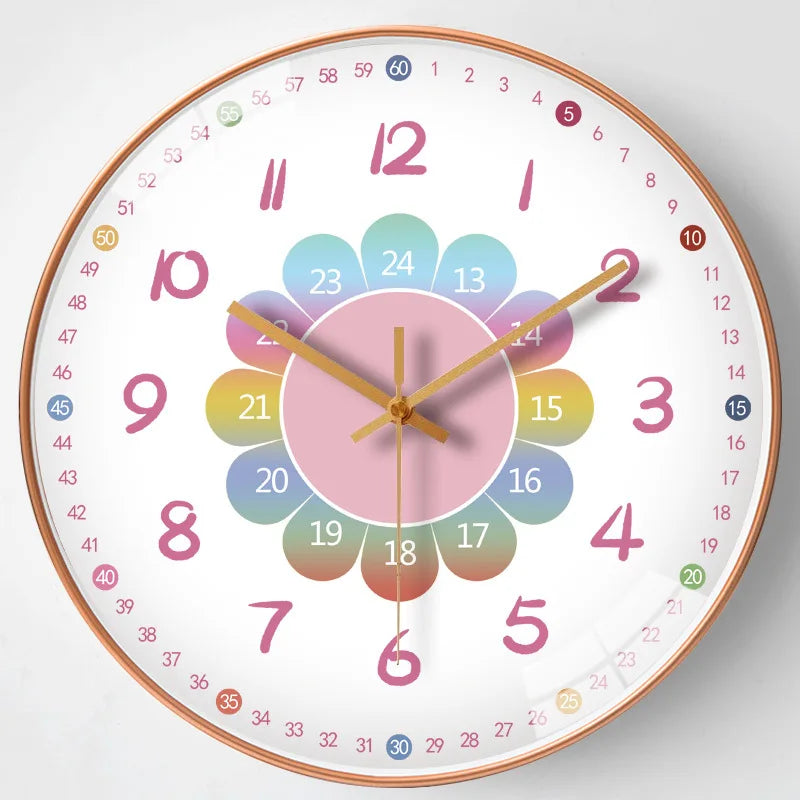 Horloge Murale Fleur Colorée