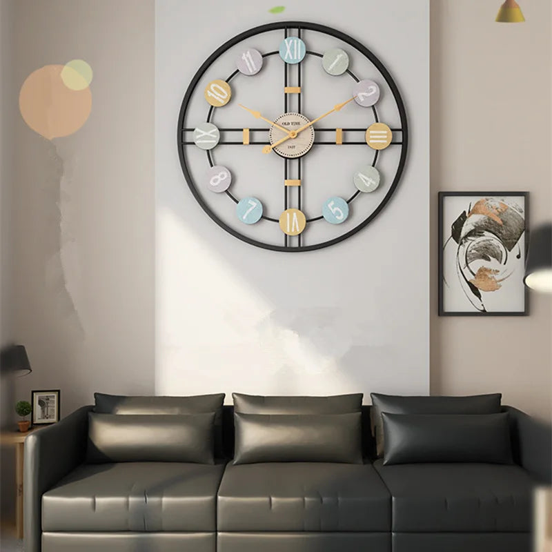 Horloge Murale Vintage – Charme Coloré et Rétro