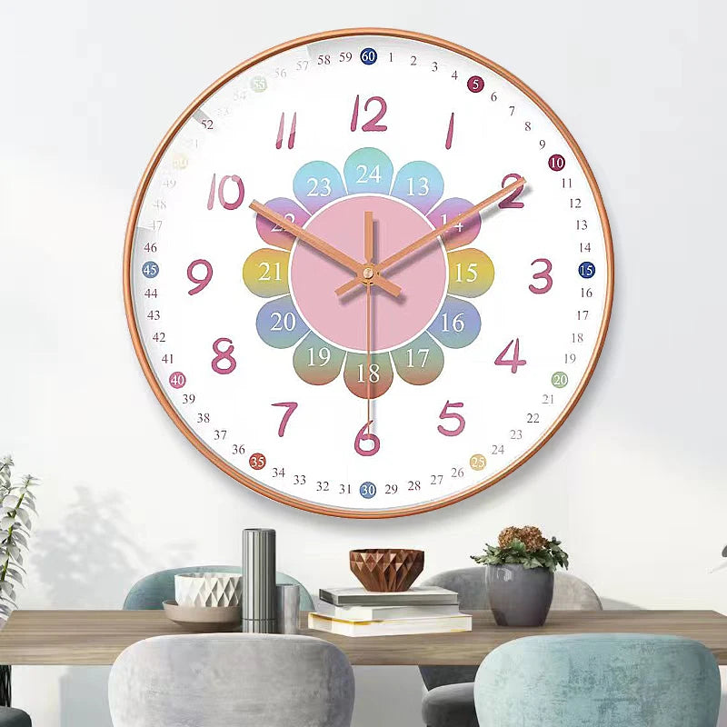 Horloge Murale Fleur Colorée