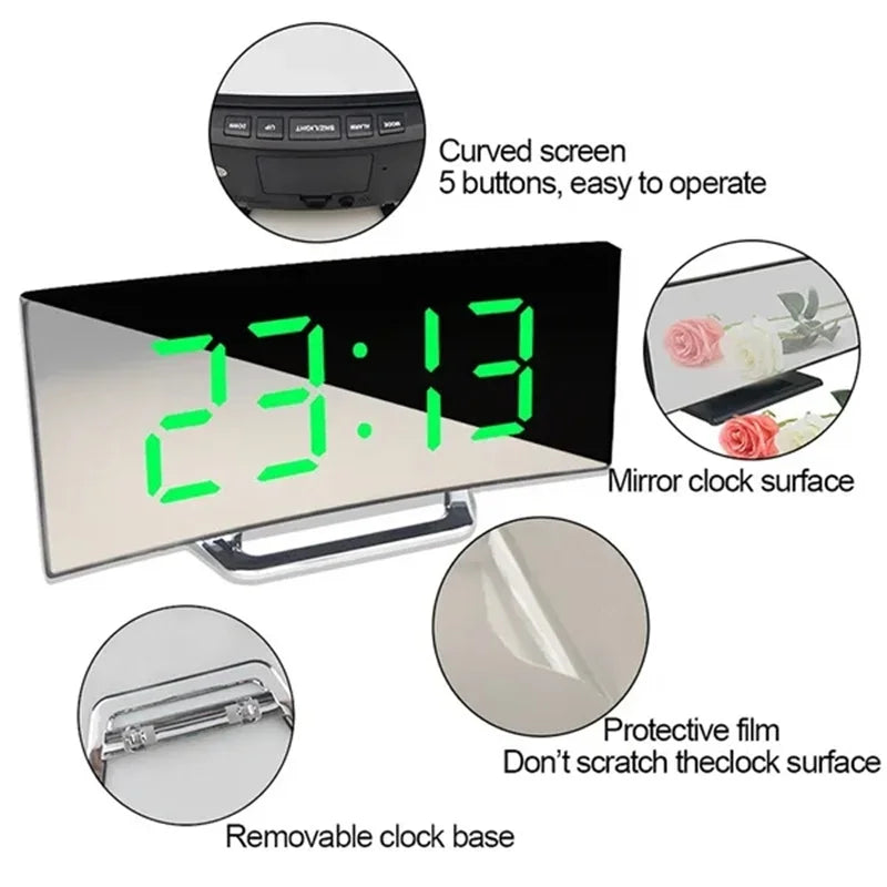 Horloge Digital LED incurvé
