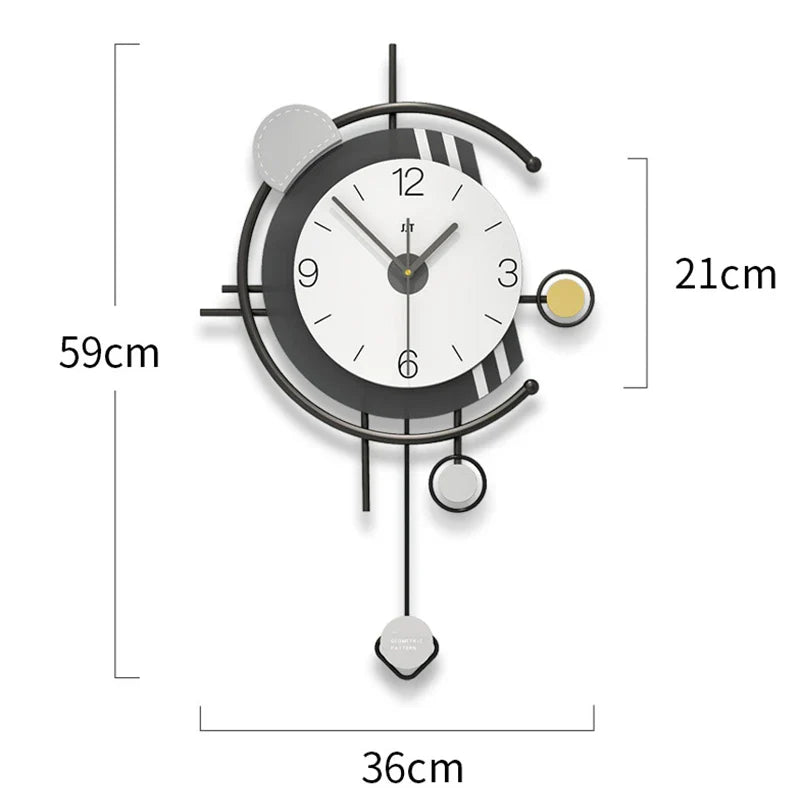 Horloge Murale Design en Bois Balançante