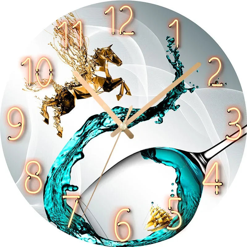 Horloge Murale Paysage Nocturne