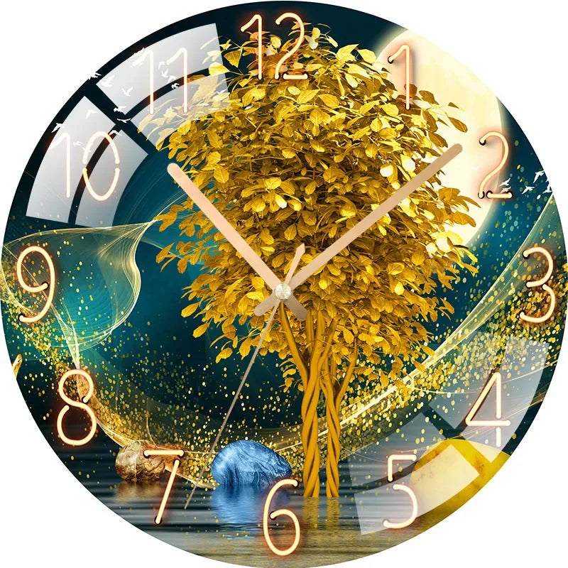 Horloge Murale Paysage Nocturne