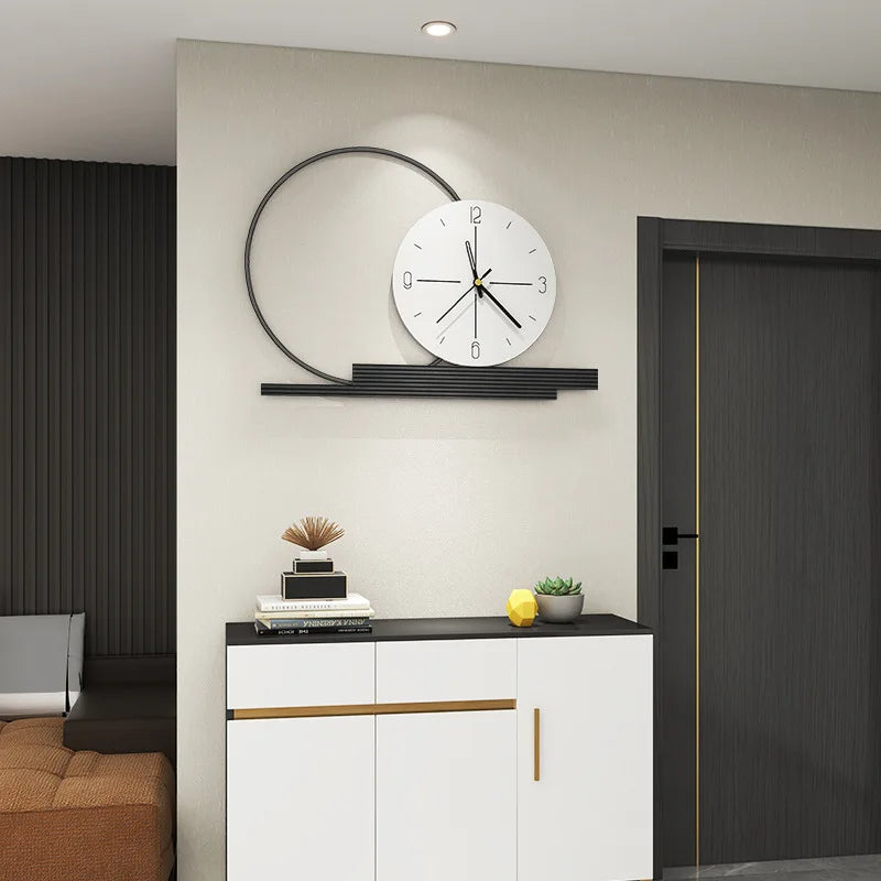 Horloge Murale Design Nordic Luxe Noir et Blanc