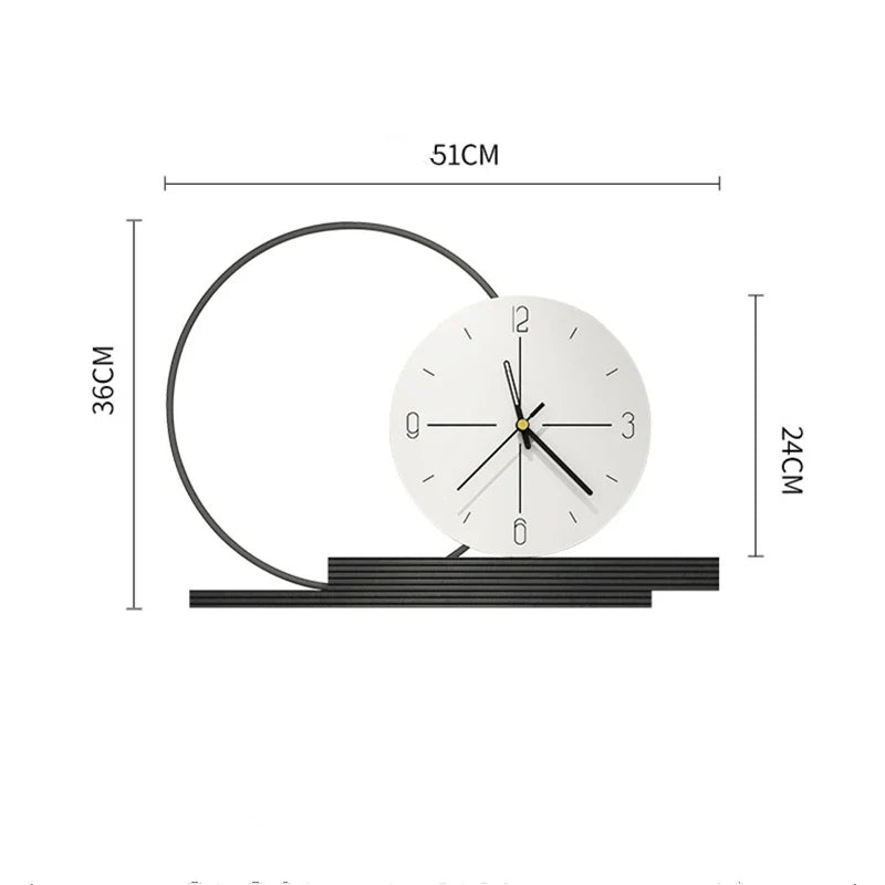 Horloge Murale Design Nordic Luxe Noir et Blanc