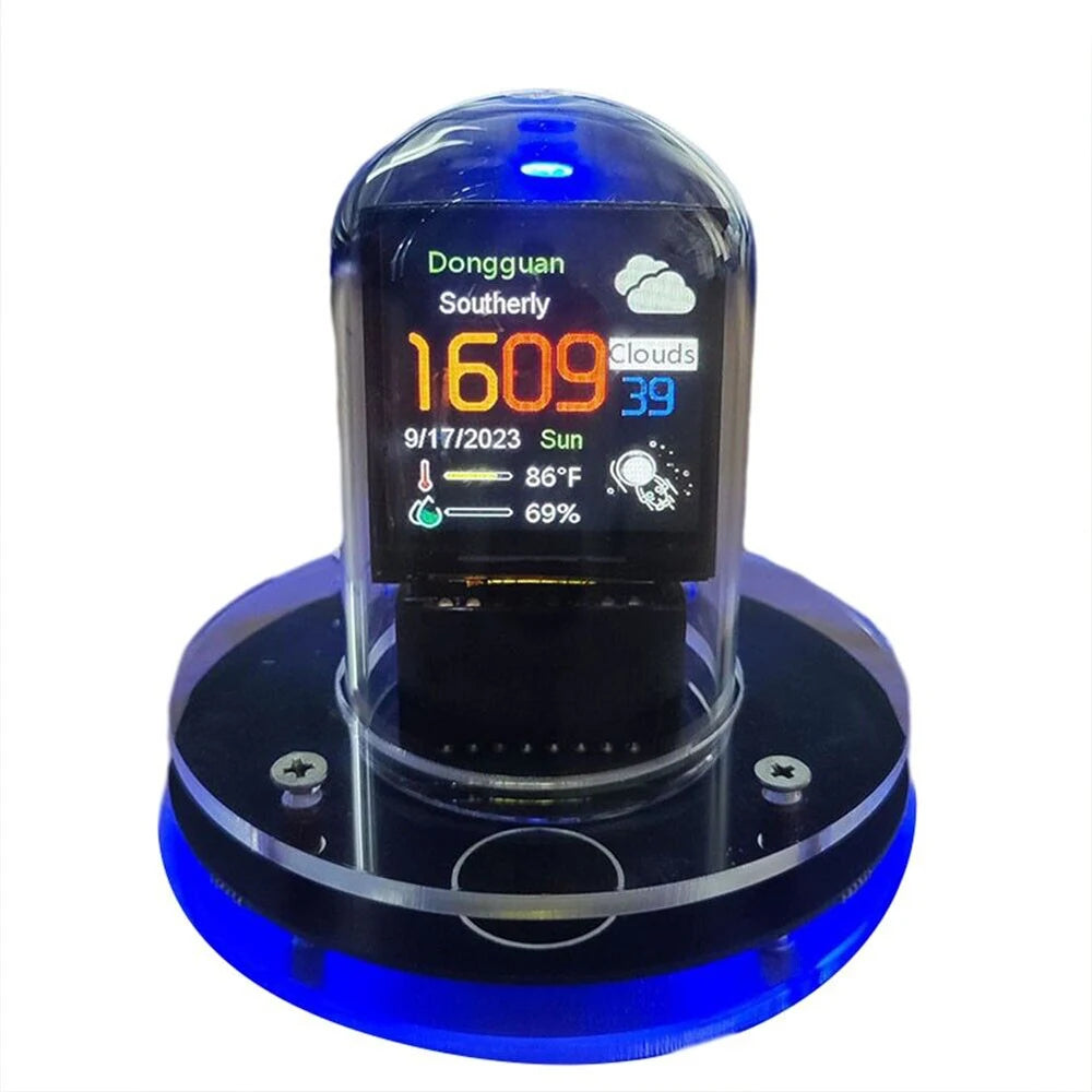 Horloge LED sous cloche