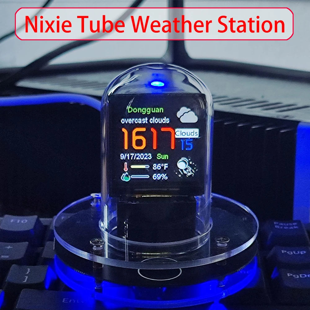 Horloge LED sous cloche