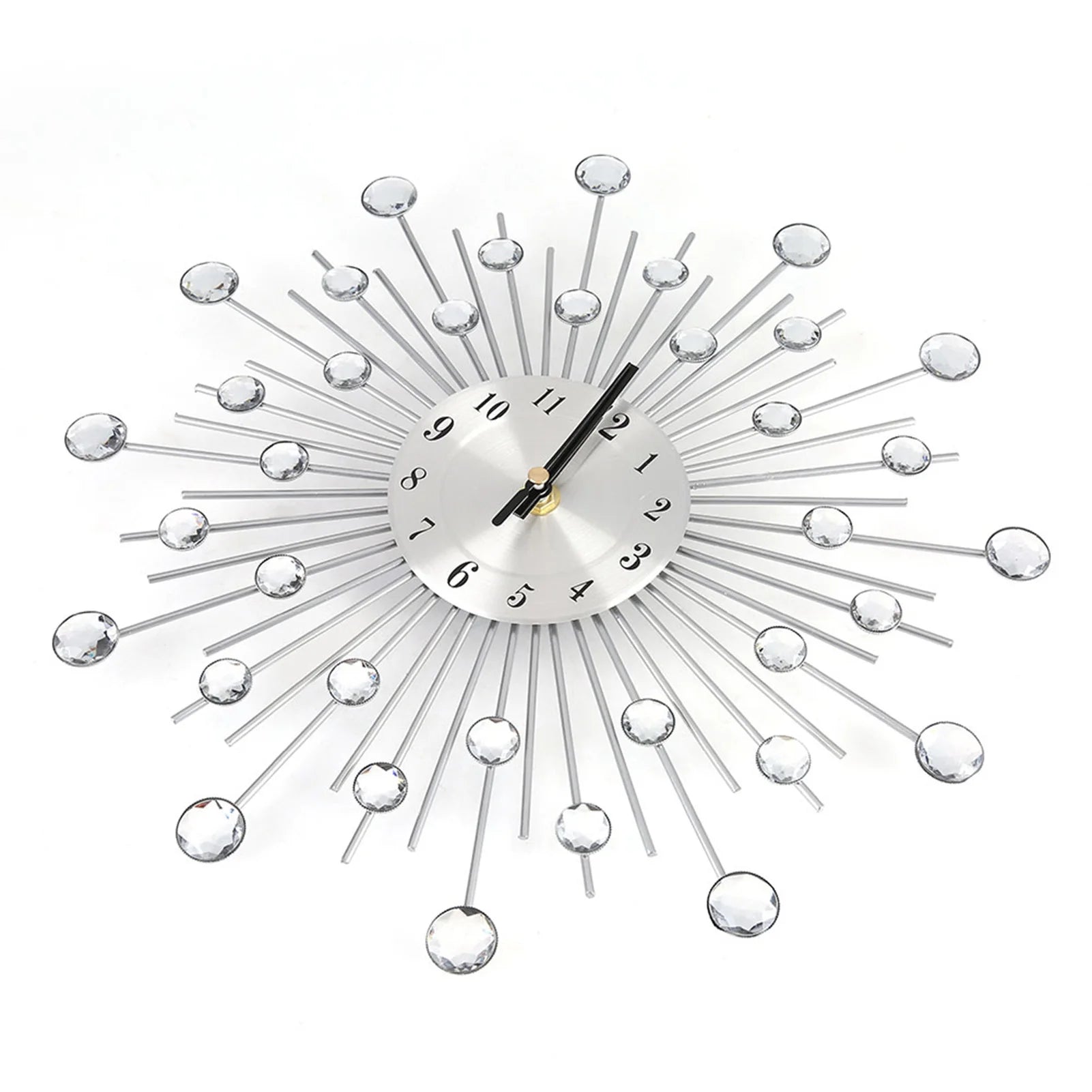 Horloge Murale rayons du soleil et ornée de cristaux brillants