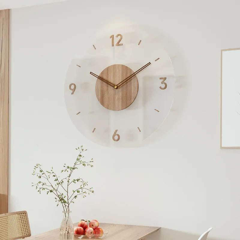 Horloge Murale Bois Flottant - Sobriété et Chaleur du Bois