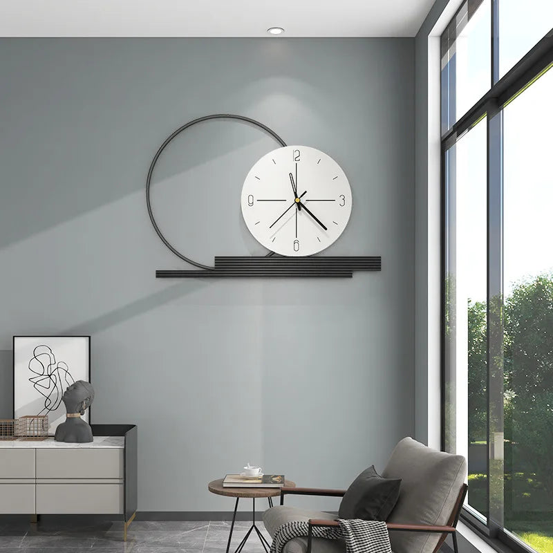 Horloge Murale Design Nordic Luxe Noir et Blanc