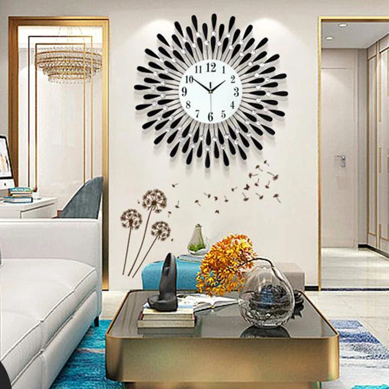 Grande Horloge Design Murale Nordic Crystal