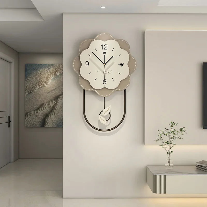Horloge murale en forme de fleur