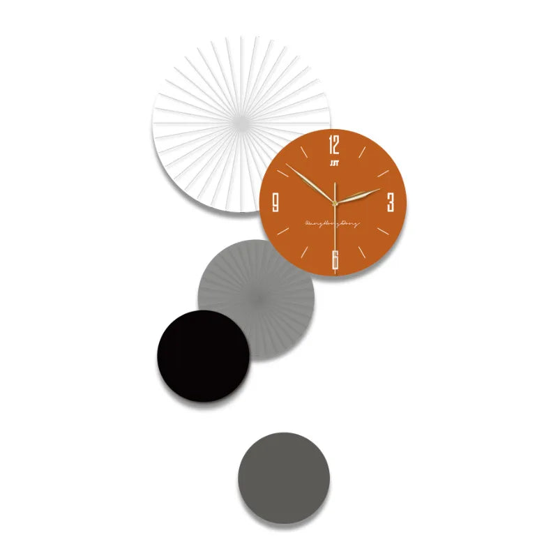 Horloge murale design grande en bois - Style contemporain pour salon