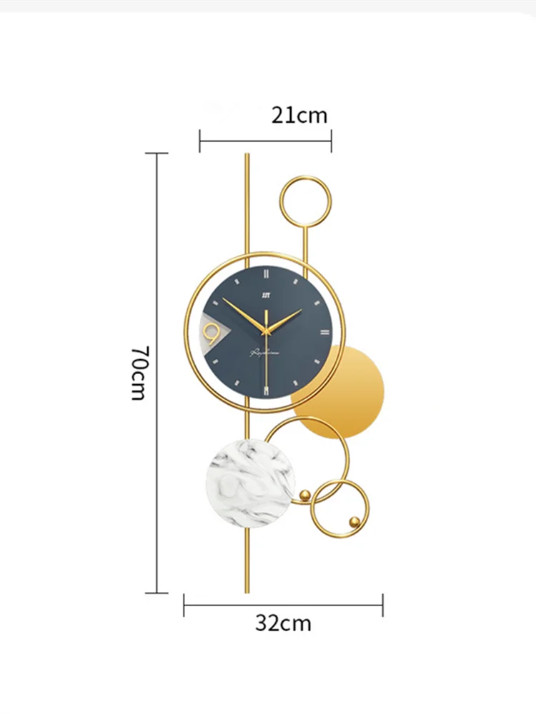 Horloge Murale Luxe – Alliance Moderne et Élégance Dorée