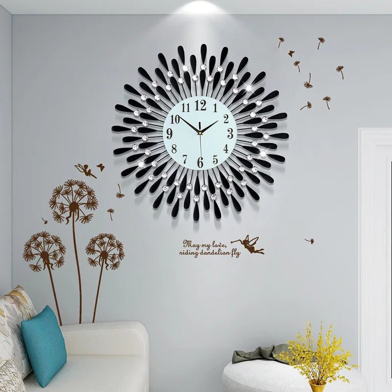 Grande Horloge Design Murale Nordic Crystal