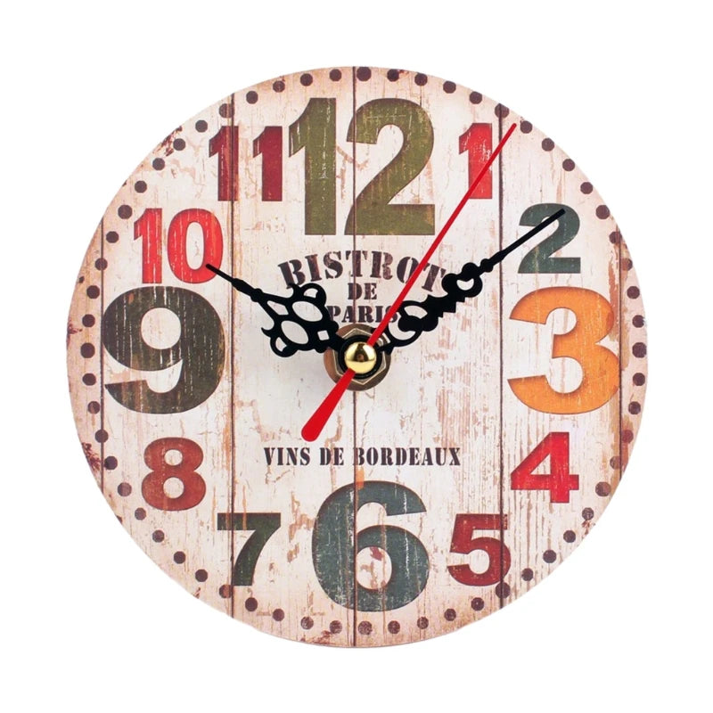 Horloge Murale Vintage en Bois