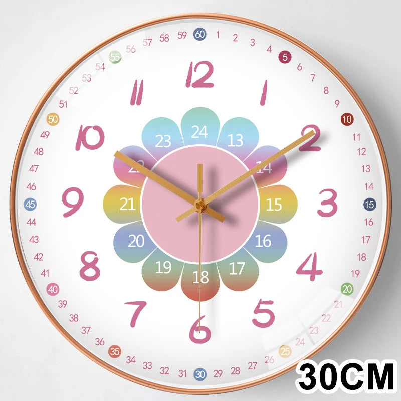 Horloge Murale Fleur Colorée