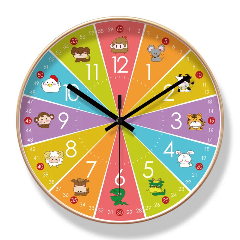 Horloge Murale Pédagogique Et Colorée