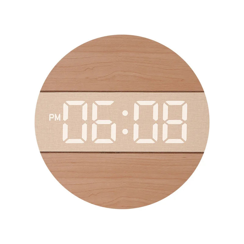 Horloge Murale LED en Bois – Alliance High-Tech et Nature