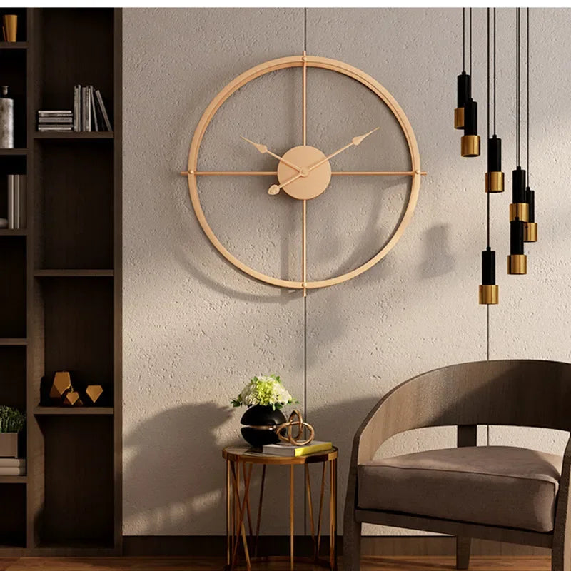 Horloge Murale Métallique – Minimalisme et Élégance Moderne