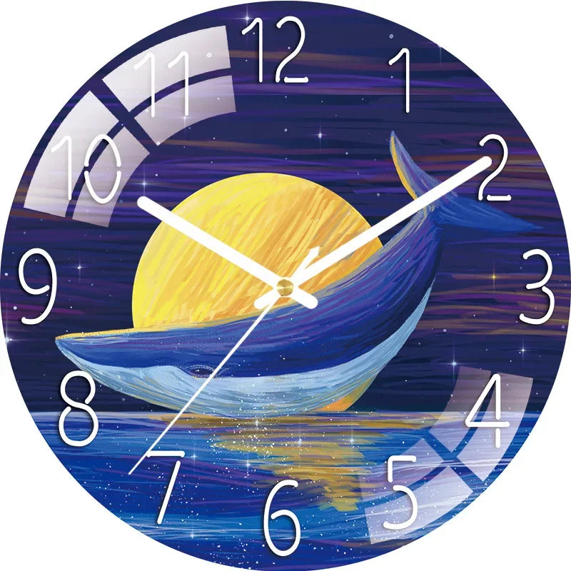 Horloge Murale Paysage Nocturne