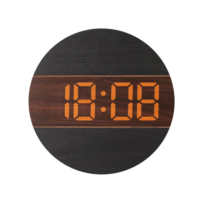 Horloge Murale LED en Bois – Alliance High-Tech et Nature